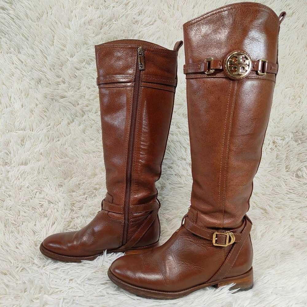 TORY BURCH Long Boots Jockey Boots Side Zip - image 2