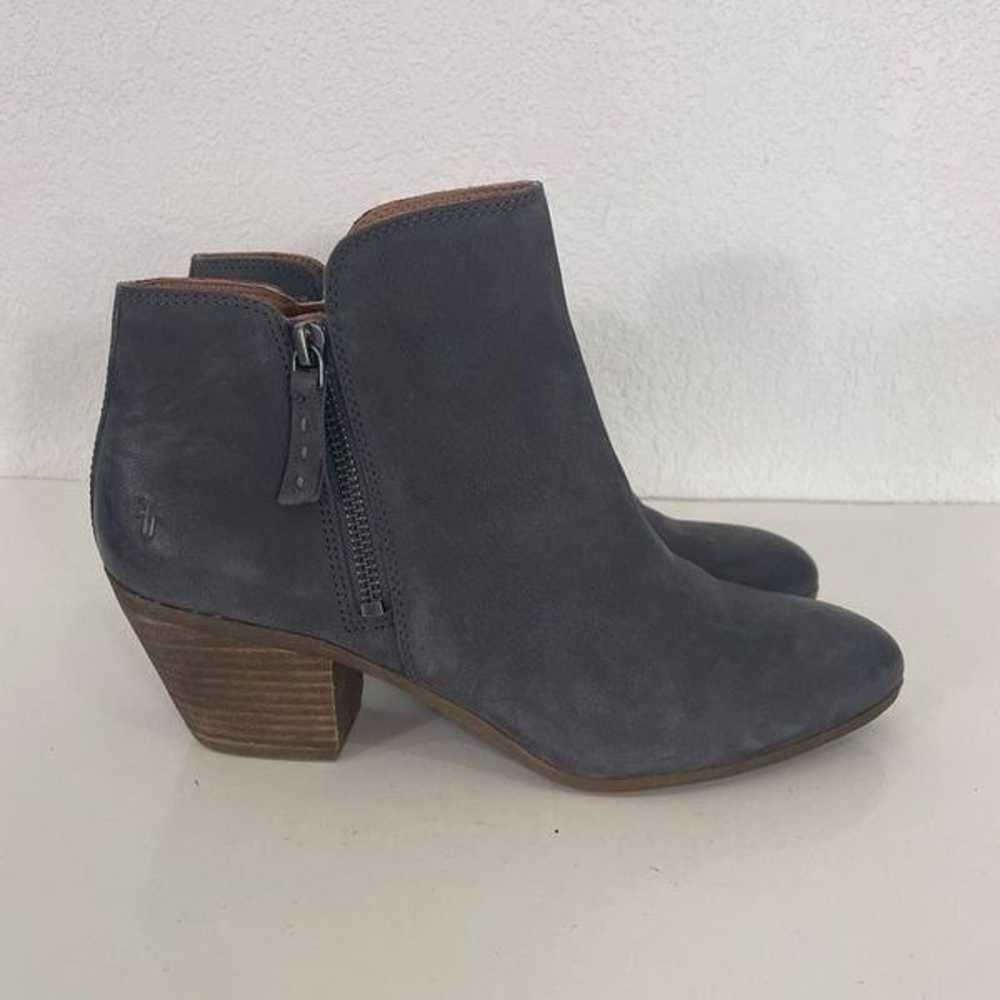 Frye Grey Leather Judith Double Zip Low Heeled Bo… - image 2