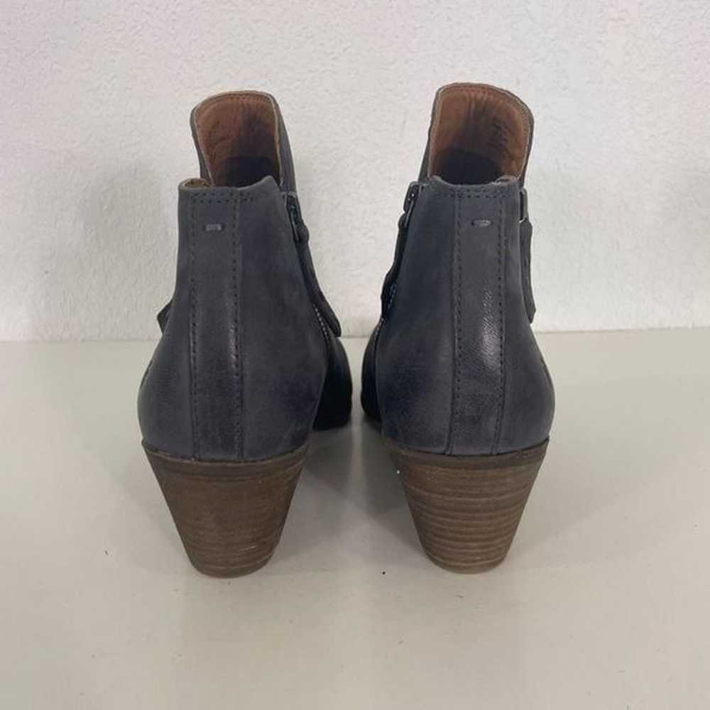 Frye Grey Leather Judith Double Zip Low Heeled Bo… - image 4