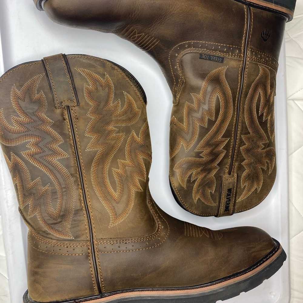 Wolverine square Steel Toe Cowboy Boots - image 2