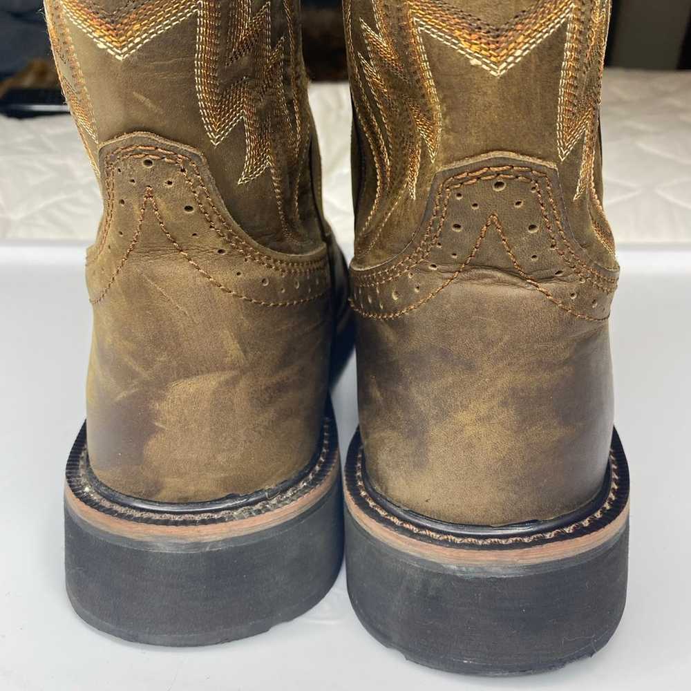 Wolverine square Steel Toe Cowboy Boots - image 5