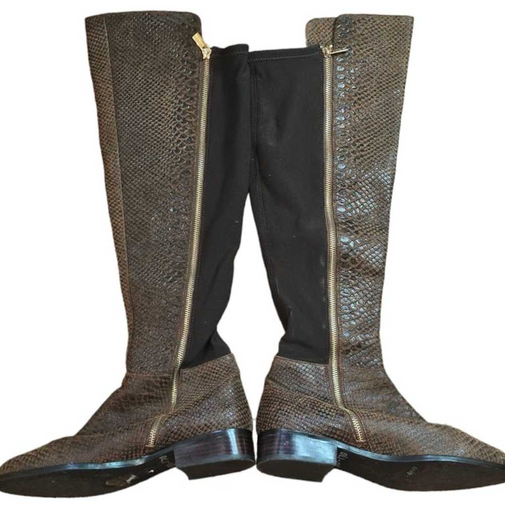 Women's Michael Kors Brown Leather Boots Size 10M… - image 3