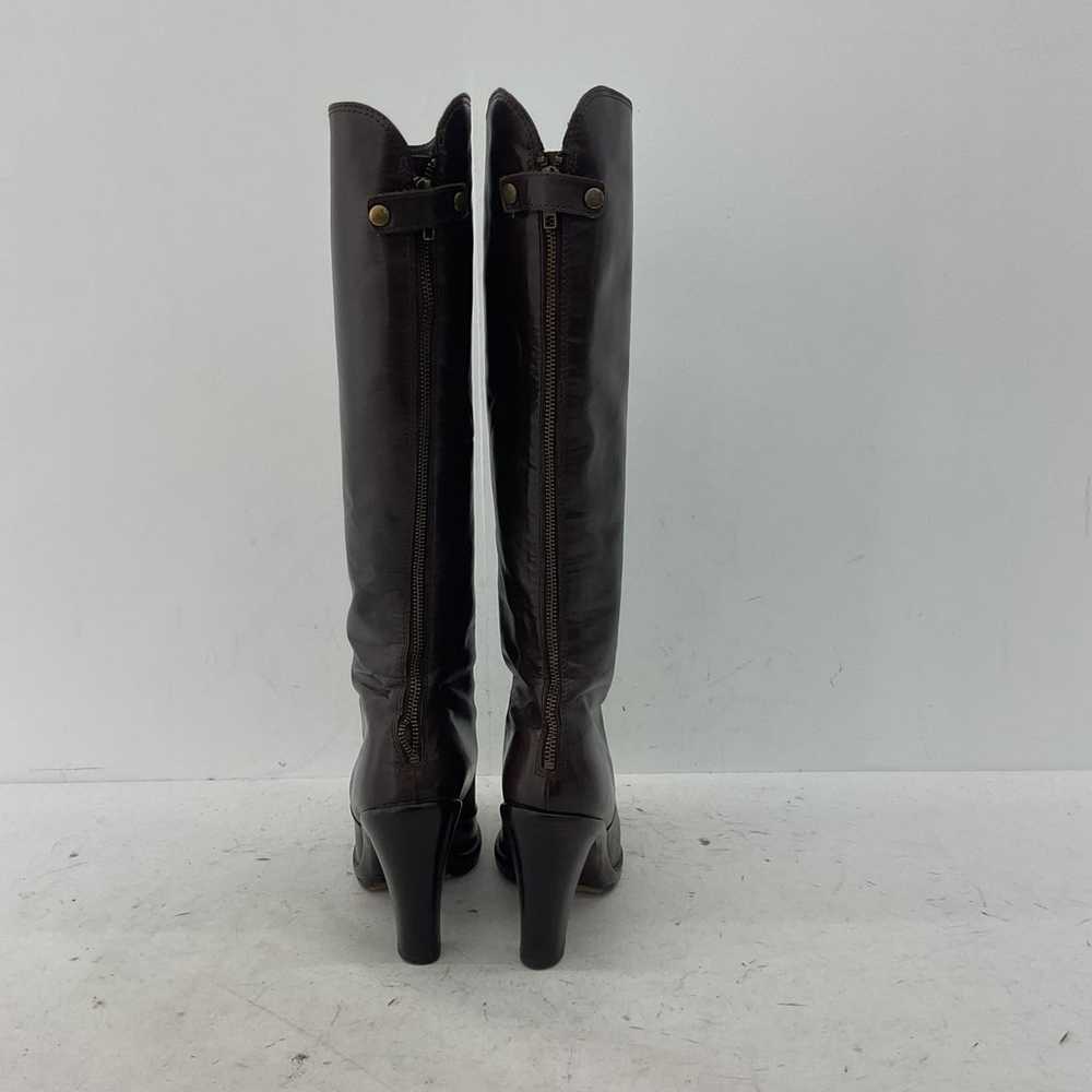 Michael Kors Black Tall Heel Leather Biker Boots … - image 4