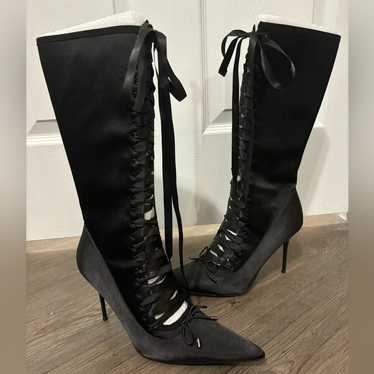 NWOB Dolls Kill / Widow Black Witchy Boots Size 8