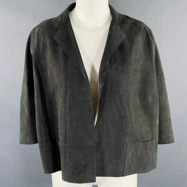 Marni Grey Charcoal Suede Cropped Jacket