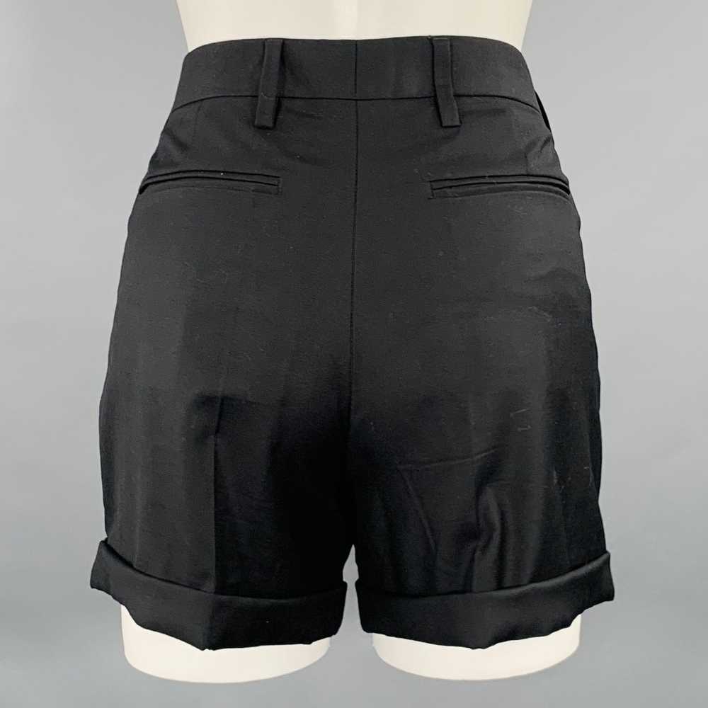 Prada Black Wool Cuffed Shorts - image 2