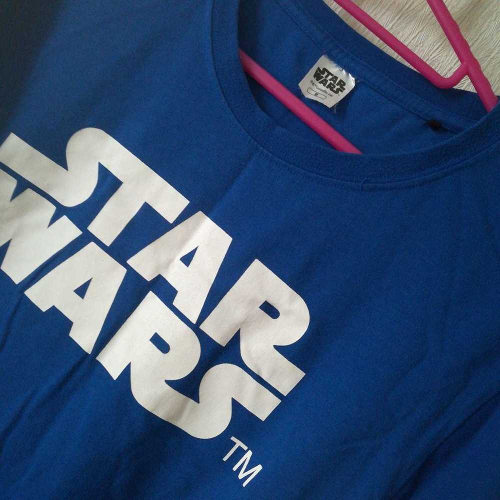 Vintage Star Wars Short-sleeved T-shirt Blue M - image 4