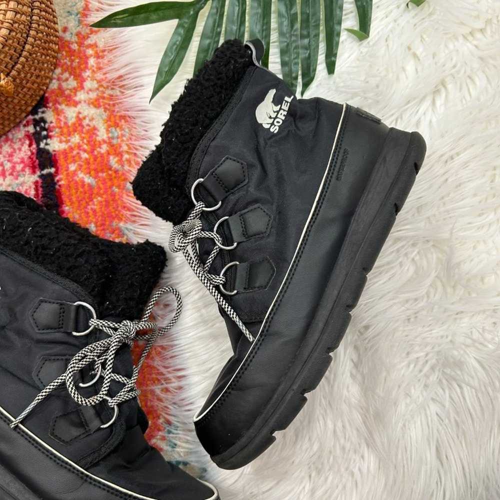 Sorel Neutral Black White Fleece Explorer Carniva… - image 3