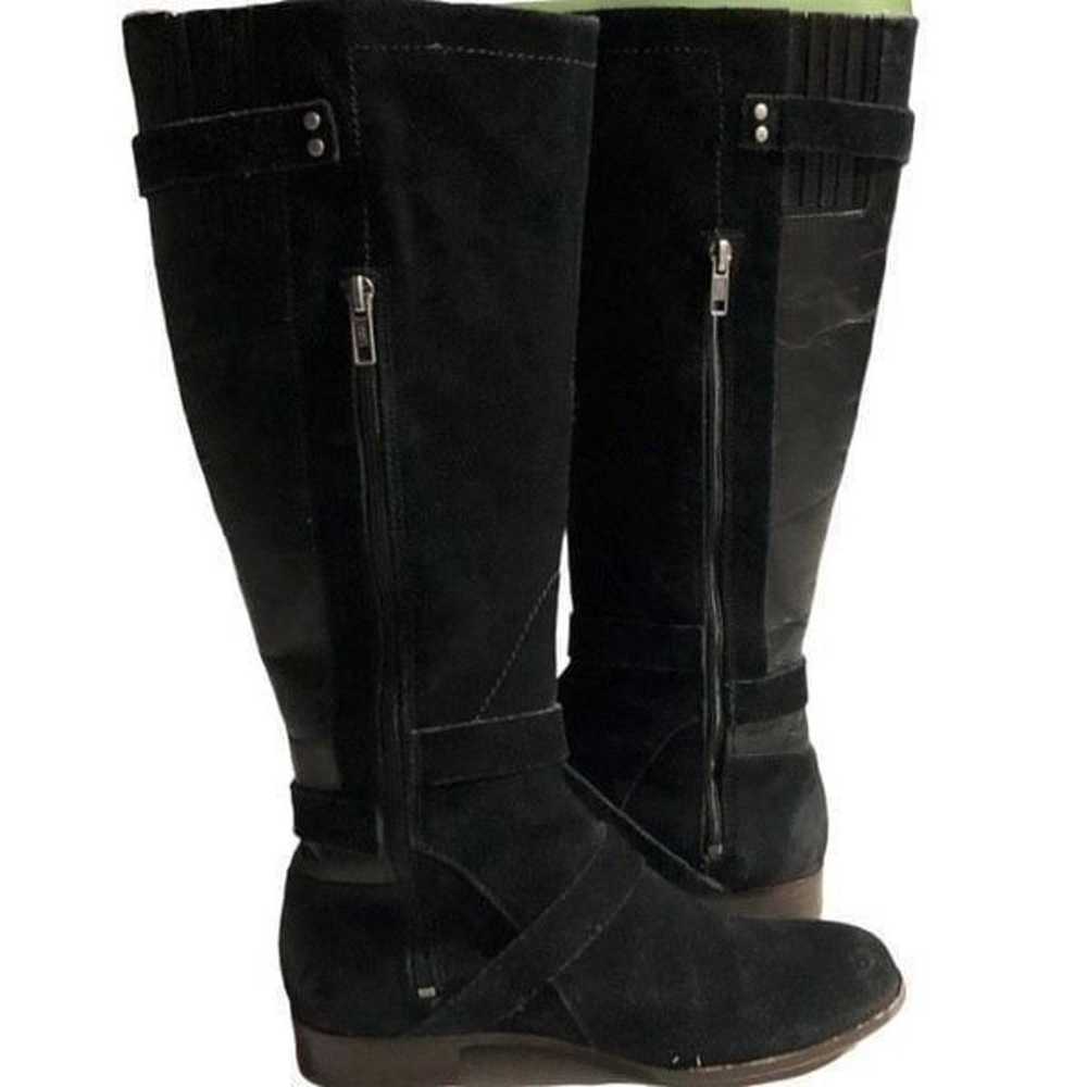 UGG Australia Cyndee Womens Black Leather Suede Z… - image 4