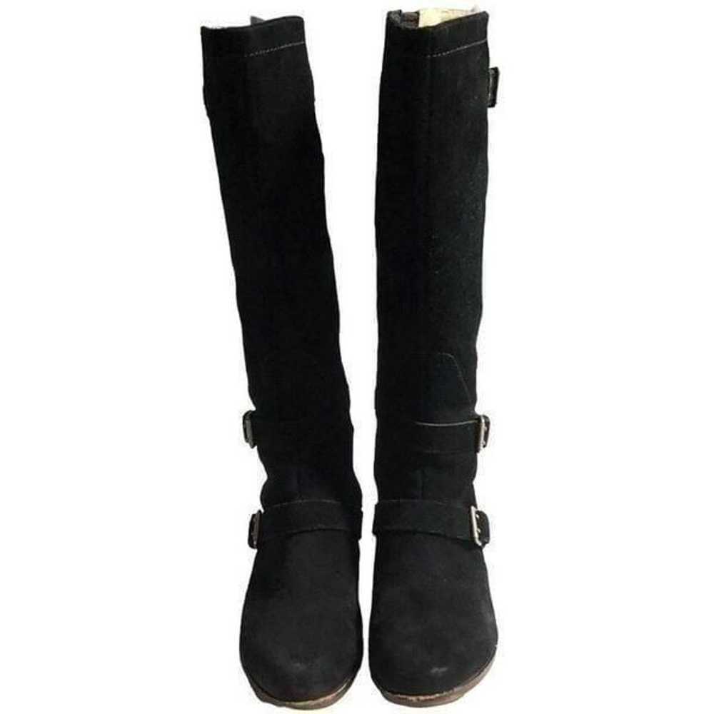 UGG Australia Cyndee Womens Black Leather Suede Z… - image 5