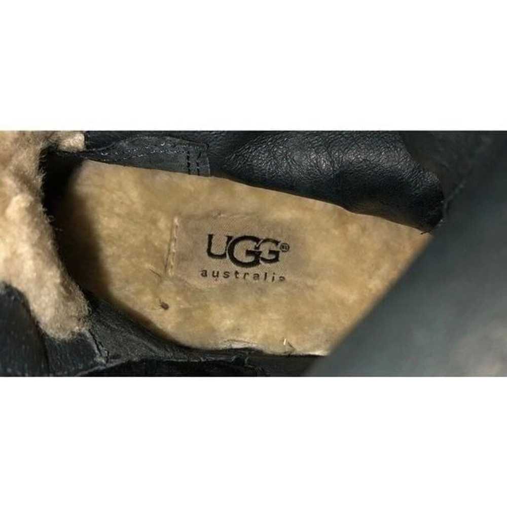 UGG Australia Cyndee Womens Black Leather Suede Z… - image 7