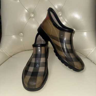 Authentic Burberry Women's Nova Check Ankle Rain … - image 1