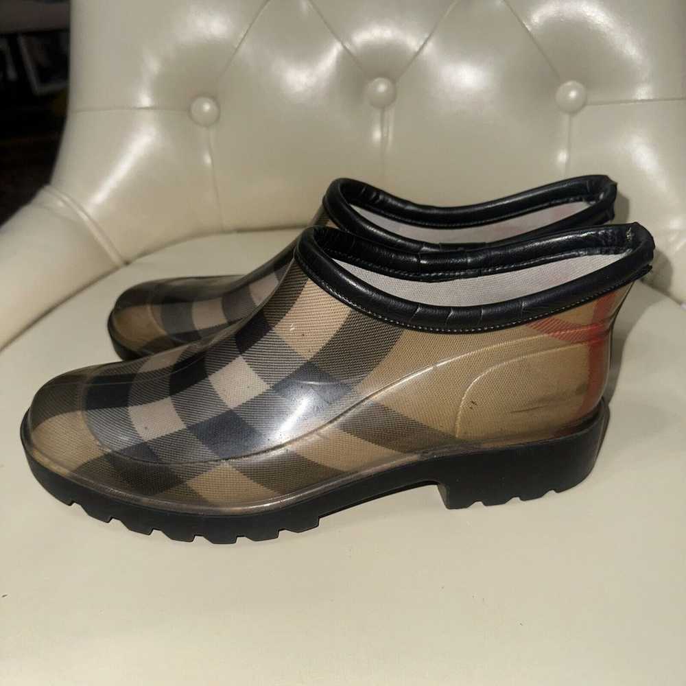 Authentic Burberry Women's Nova Check Ankle Rain … - image 7