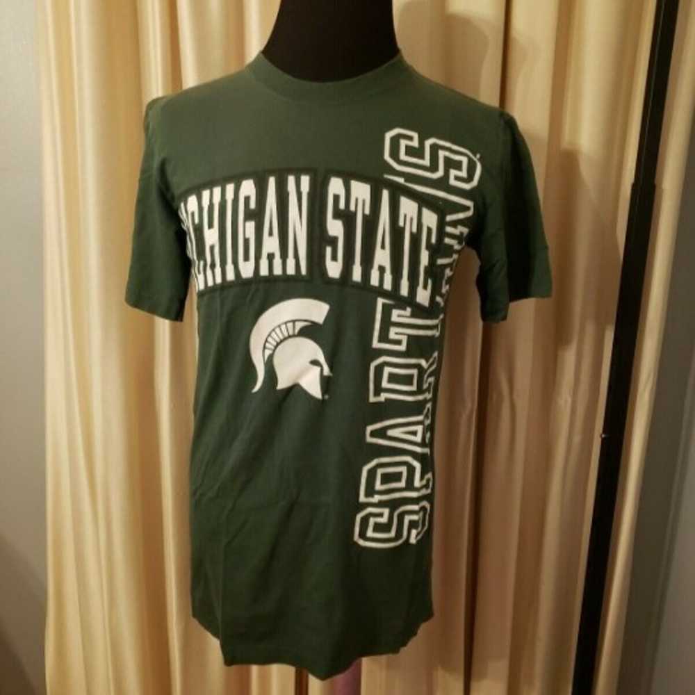 MICHIGAN STATE SPARTANS Vtg 1990 T-Shirt - image 1