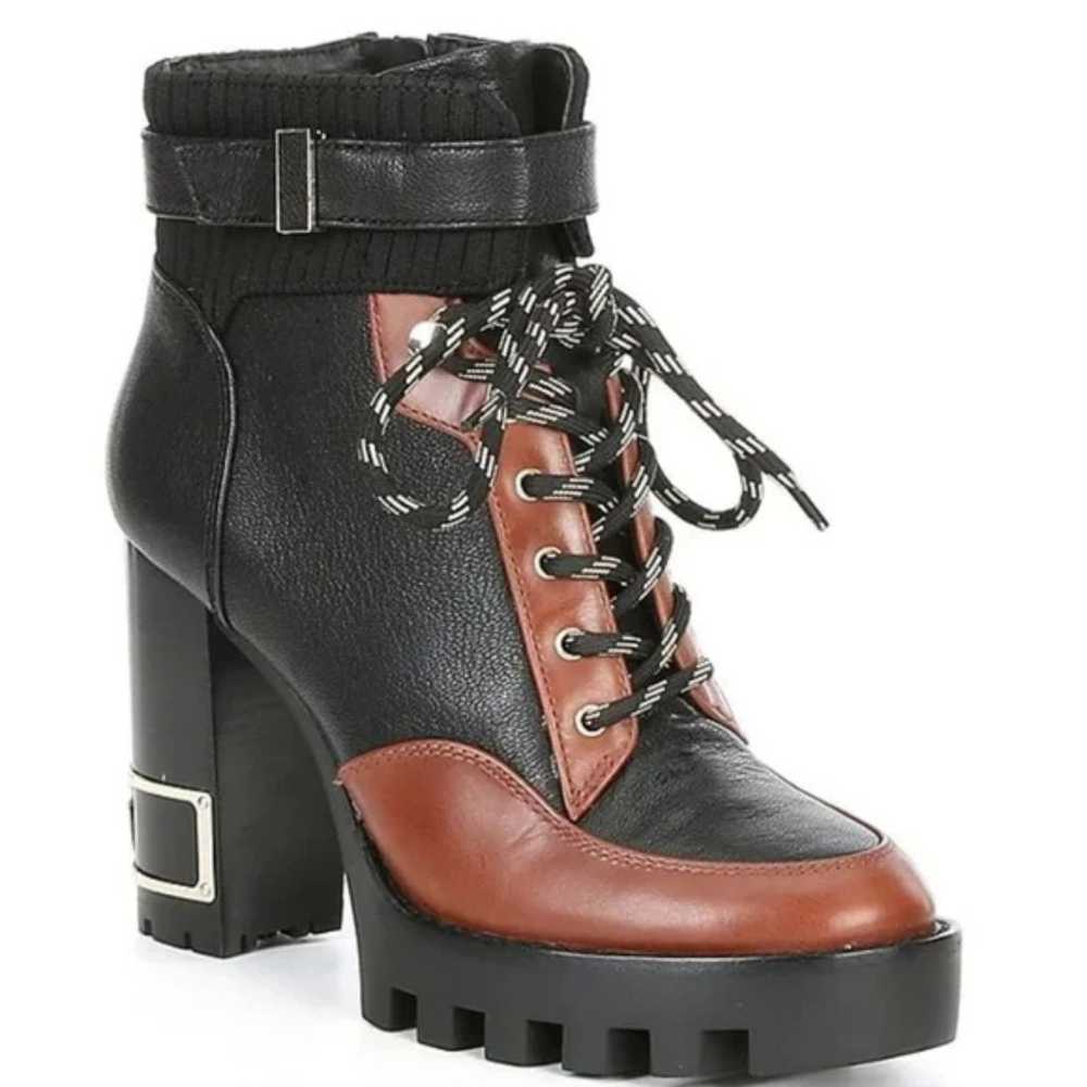 Antonio Melani Perline Leather Lace-Up Chunky Lug… - image 1