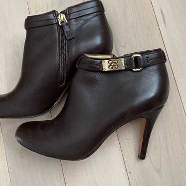 Coach brown leather boots bootie