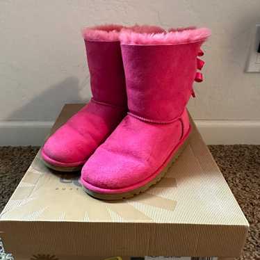 UGG Boots hot pink Bailey bow