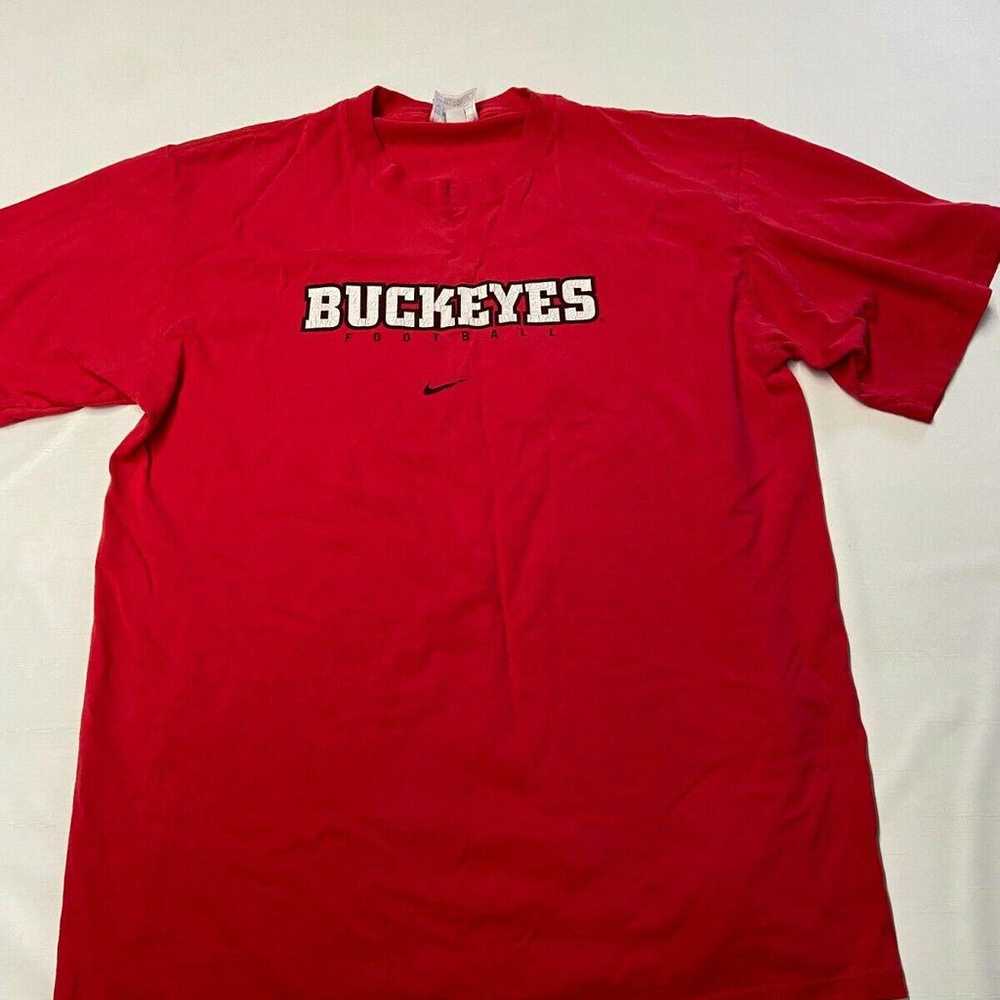 Mens NIKE Red Vintage 90s Ohio Buckeyes Football … - image 1