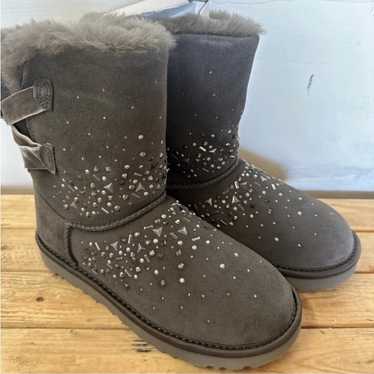 UGG Galaxy Bling Boot Charcoal Grey UGG CLASSIC MINI BOOTS • SZ shops 8