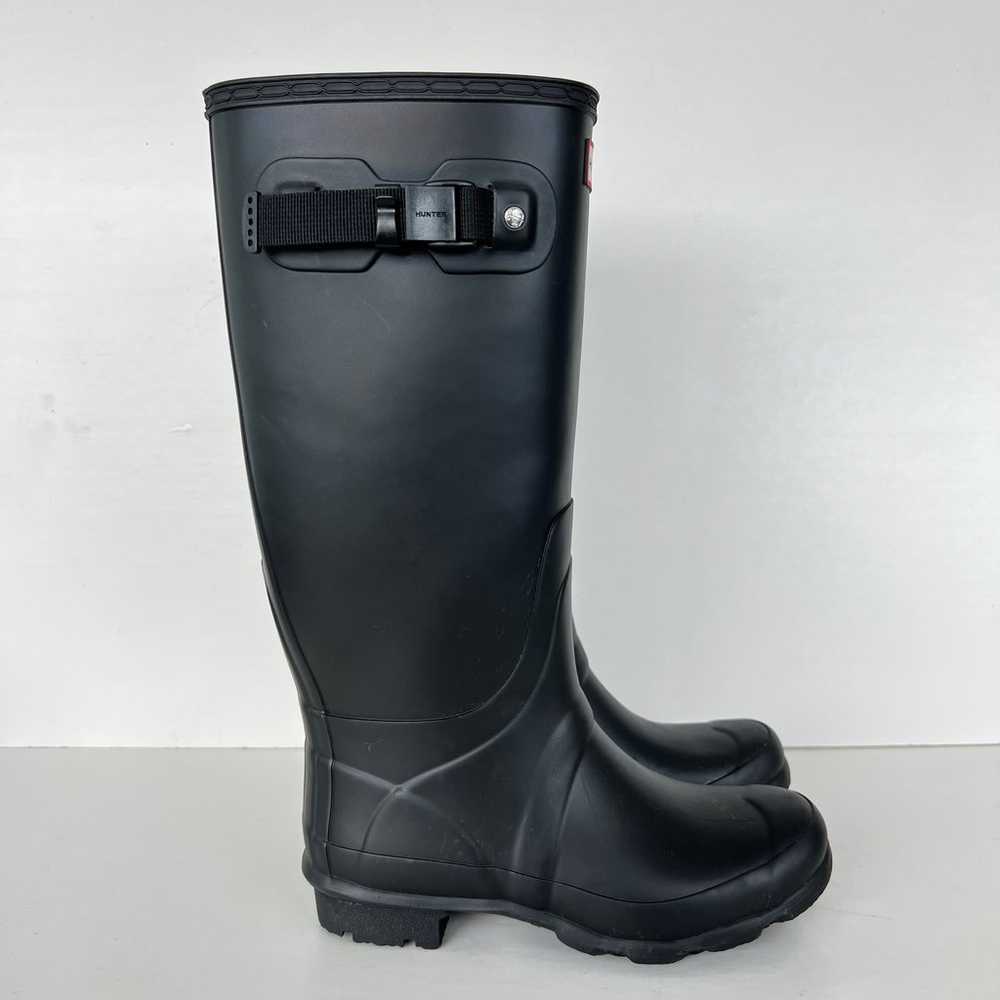 HUNTER Women Black Huntress Wide Rubber Knee High… - image 2