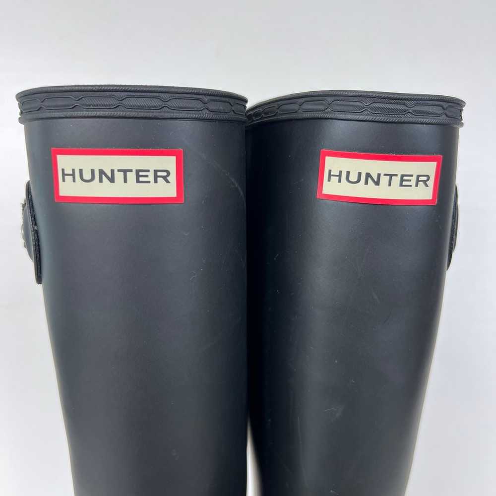 HUNTER Women Black Huntress Wide Rubber Knee High… - image 5