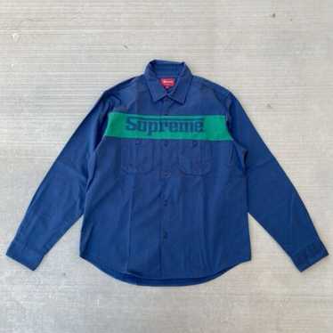 supreme Racing logo work shirt Mサイズ　イエロー supreme Racing logo work shirt Mサイズ イエロー Supreme