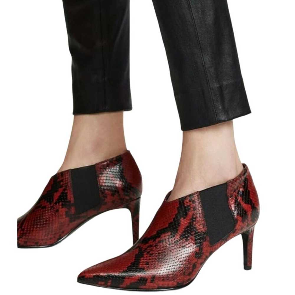 $525 Rag & Bone Beha Red Chelsea Embossed Snake L… - image 2