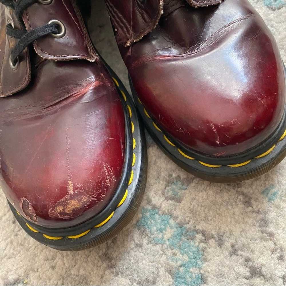 Doc DR MARTENS $180 Women's sz 7 Vegan Cherry Red… - image 4