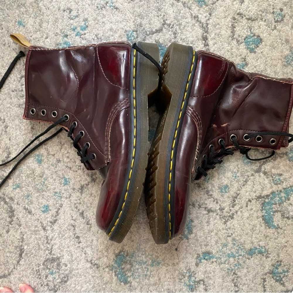 Doc DR MARTENS $180 Women's sz 7 Vegan Cherry Red… - image 5