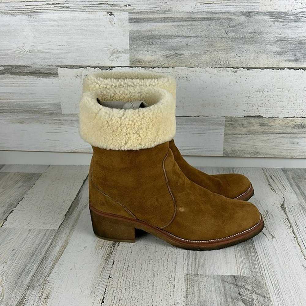 Coach womens size 9 1/2 Patsy chestnut Suede ankl… - image 3