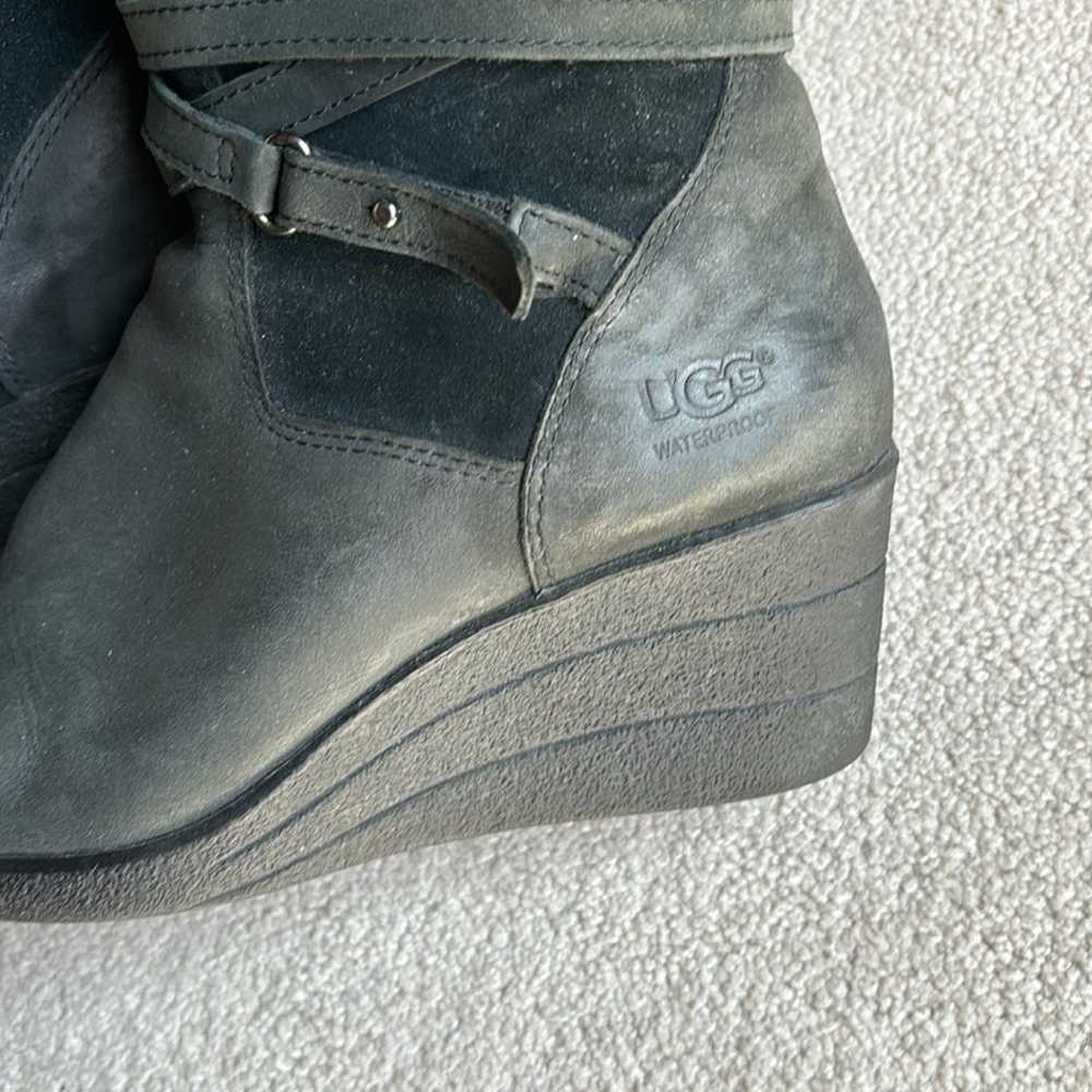 Ugg wedge suede boot sz 8 - image 2