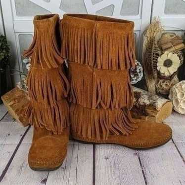 Minnetonka 3-Layer Fringe Boots