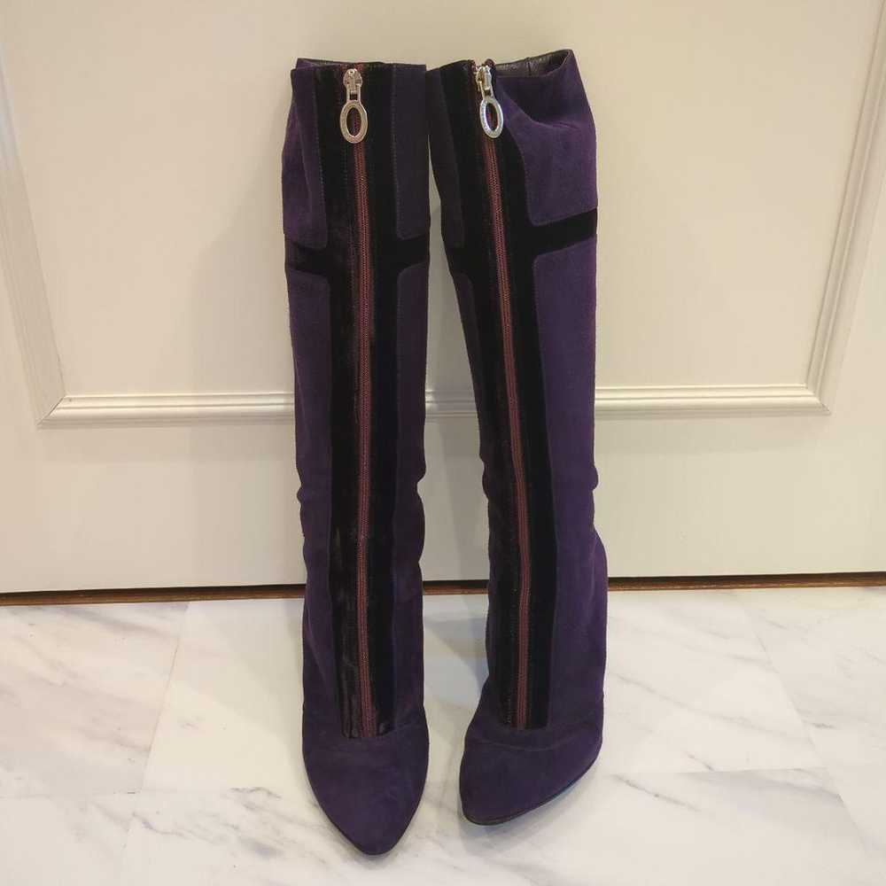 Sergio Rossi boots in purple color. - image 4