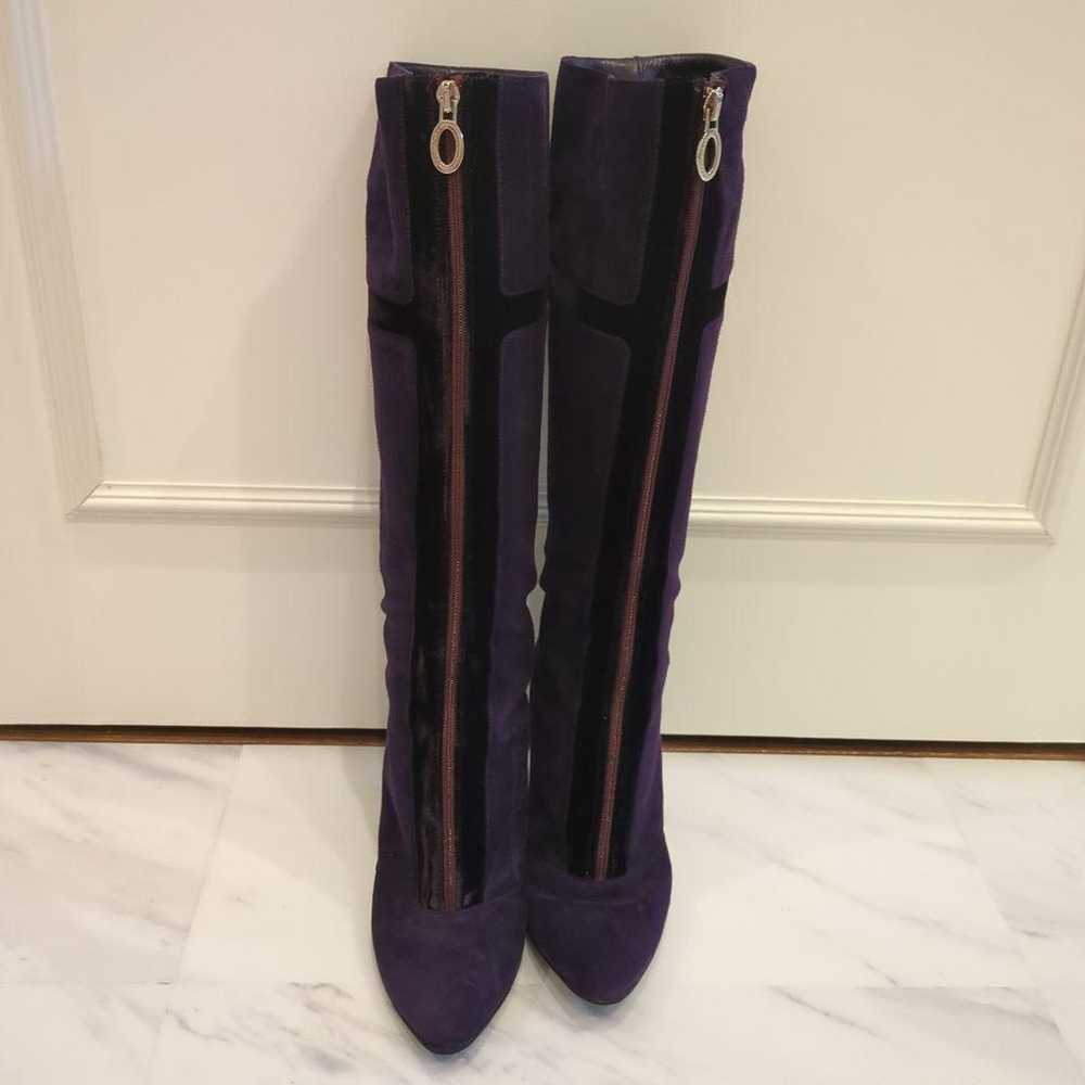 Sergio Rossi boots in purple color. - image 8