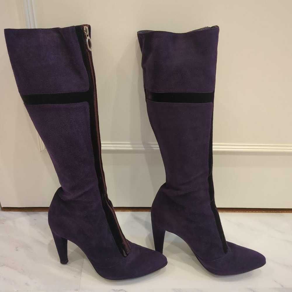 Sergio Rossi boots in purple color. - image 9