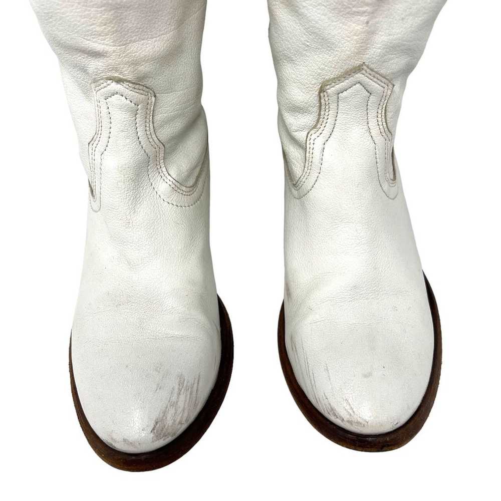 Frye Boot (5.5) Carson Pull-On White Mid-Calf Wes… - image 6