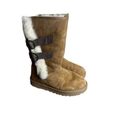 Ugg Alethiea Chestnut Suede Shearling Boots