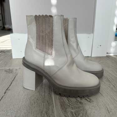 Free People James Ice Leather Chelsea Boots - image 1