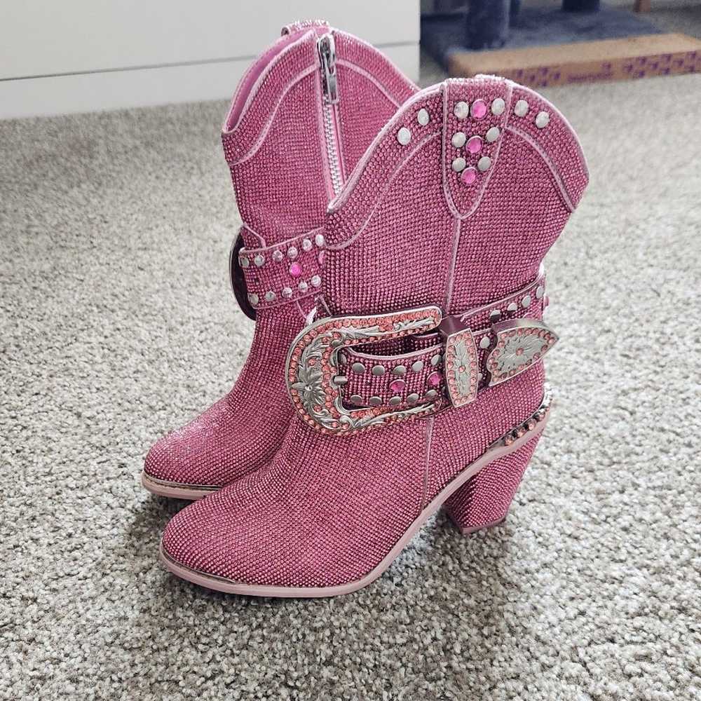 Club Exx Sheriff Shine Rhinestone Cowboy Boots - image 1