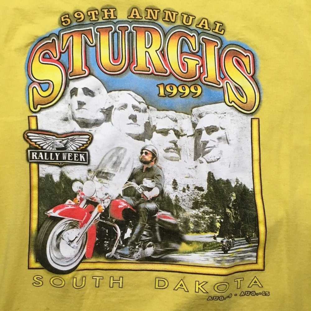 Vintage M&M Men's Sturgis 59th Anniversary Yellow… - image 4