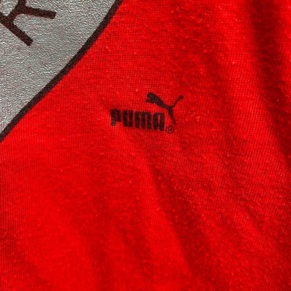 Vintage 80s Puma Sports Made in USA red gray ring… - image 6