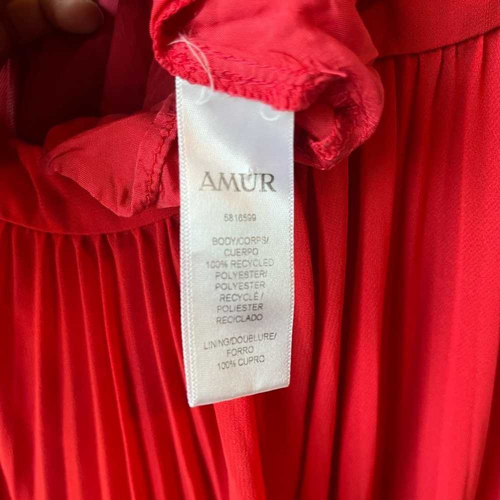 Amur AMUR Dress Lana Cutout Pleated Maxi Gown Red… - image 11