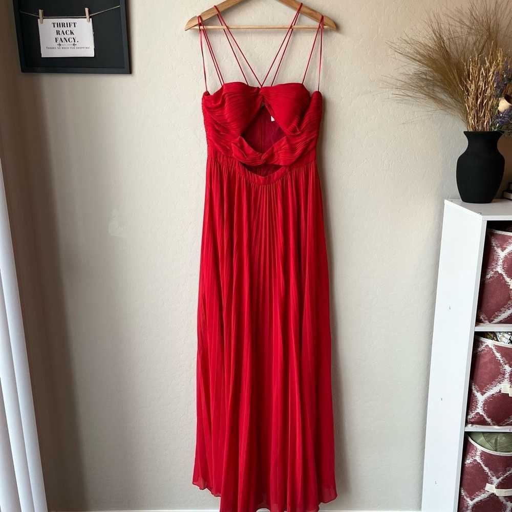 Amur AMUR Dress Lana Cutout Pleated Maxi Gown Red… - image 2