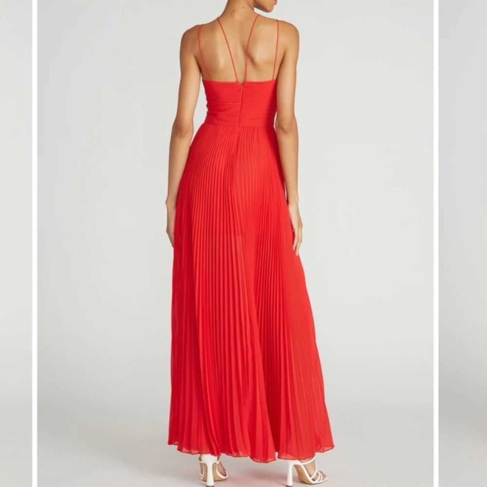 Amur AMUR Dress Lana Cutout Pleated Maxi Gown Red… - image 8