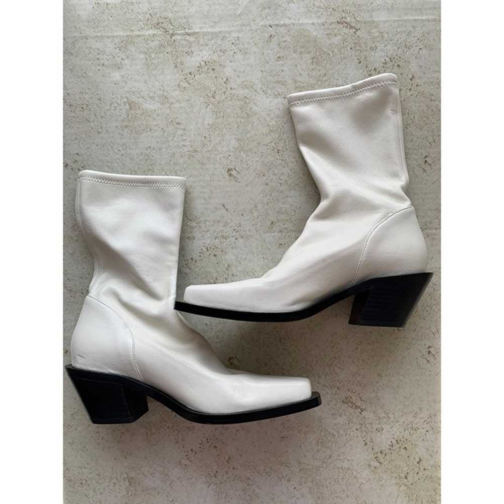 Kelsey Square Toe Heeled Boot Sz 37 - image 2