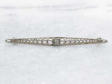 Openwork Diamond Brooch - image 1