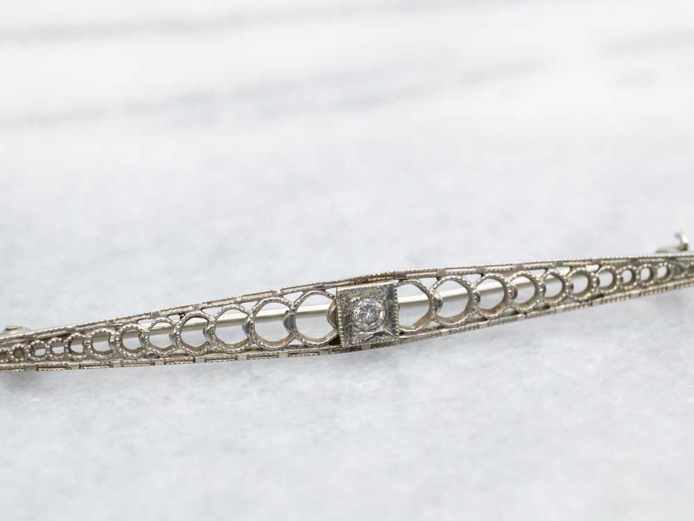 Openwork Diamond Brooch - image 2