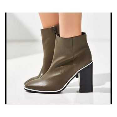 Sol Sana Fox Ankle Boot Olive Green Leather - image 1