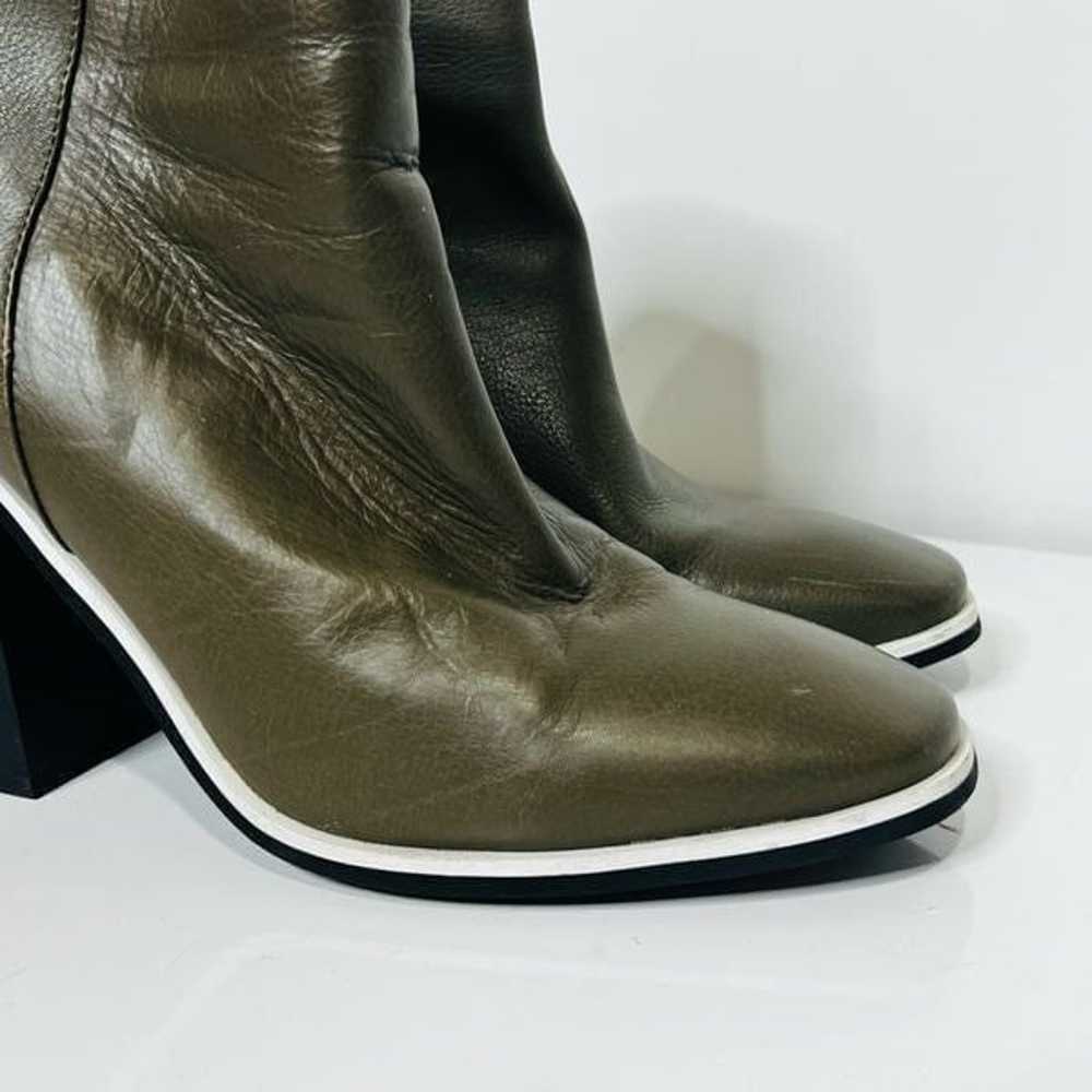 Sol Sana Fox Ankle Boot Olive Green Leather - image 7