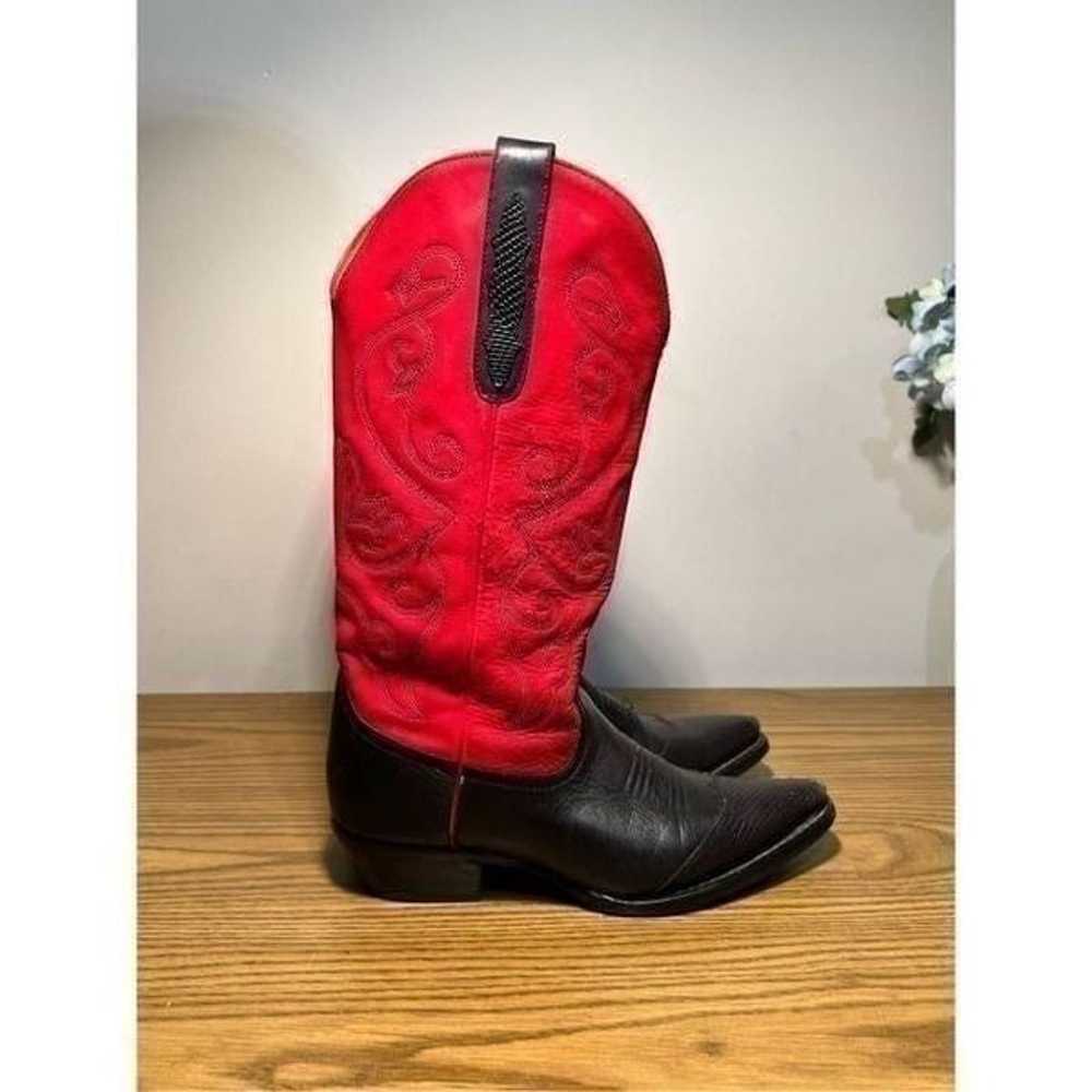 Red and black Nine West cowboy boot| 7 - image 1